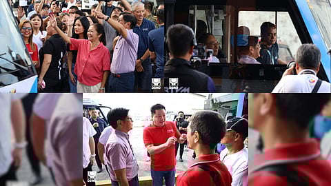 PRESIDENT Ferdinand Marcos Jr., joined by First Lady Louise Araneta-Marcos and their son Simon, leads the relaunch of the iconic Love Bus on 13 September at the Valenzuela Gateway Complex.