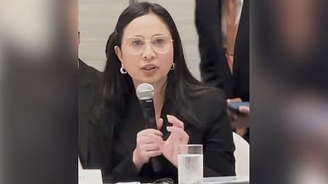 Trade and Industry Secretary Cristina Roque during a meeting with Japanese business leaders in Osaka, Japan on Thursday (11 September 2025). The meeting enticed the Japanese business community to invest more in the Philippines. Investment commitments by Japanese firms to the Philippines worth P51 billion were secured through a series of high-level meetings in Tokyo organized by the Department of Trade and Industry team.