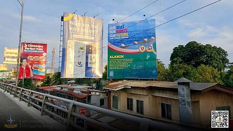 West Philippines Sea Bill billboard along national highway Cagayan de Oro city.
photo courtesy of Army's 4th infantry division.