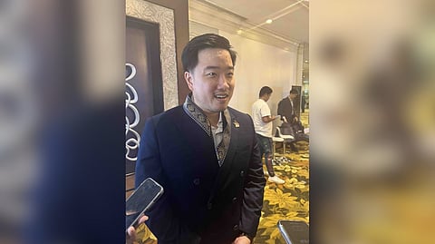 Anvil Business Club president Christopher Yae, at the group’s business summit, themed ‘Rising with the Giants on Monday, 15 September 2025 at the EDSA Shangri-La. Some 520 young Filipino-Chinese leaders attended the summit which was graced by Special Assistant for Investments and Economic Affairs, Secretary Fred Go, and featuring talks by DMCI Holdings Chairman and CEO Isidro Consunji; Josephine Gotianun-Yap, vice chair of Filinvest Development Corp., and Bernie Liu, executive chairperson of Golden ABC.