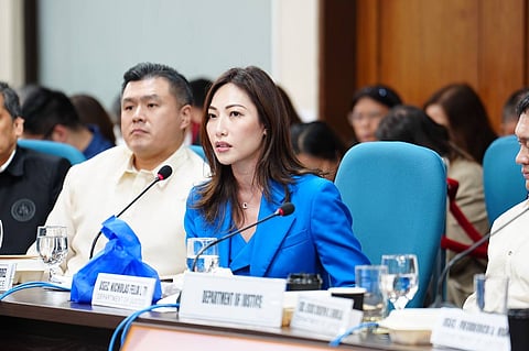 Justice Undersecretary Margarita Gutierrez attends the budget hearing at the House Appropriations Committee recently.