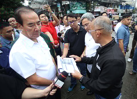 Quezon City Mayor Joy Belmonte with Baguio Mayor Benjamin Magalong and DPWH ICI Rogelio Singson inspected several projects such as the Matalahib Creek Pump Station, Mariblo and Sta. Cruz Pump Station and others, to show the alleged anomalous flood control projects in the City on Thursday September 18 2015. Photo/Analy Labor