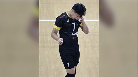 KIM Malabunga sheds a tear after committing a crucial error that doomed Alas Pilipinas’ chance in the FIVB Volleyball Men’s World Championship.