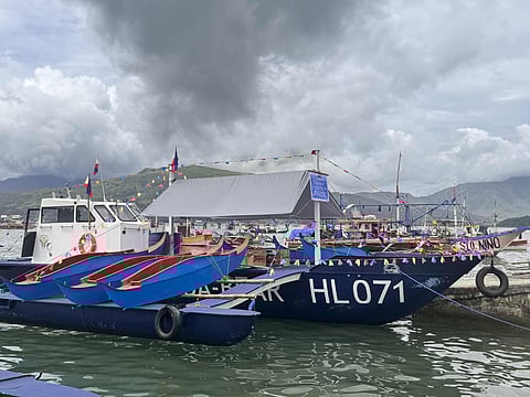 One of the five 62-footer fiberglass-reinforced plastic (FRP) handline fishing boats that was turned over to the fisherfolk of Subic Town and Olongapo City at Barangay Wawandue in Subic Town, Zambales on September 19, 2025.