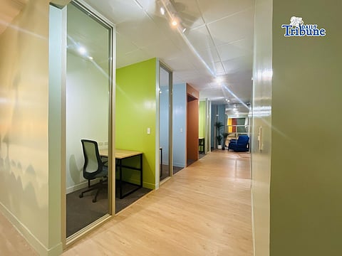 The Company Makati features aesthetically designed, colorful one-person offices.