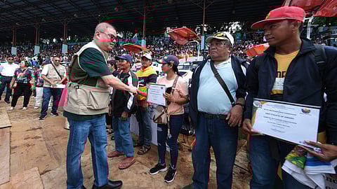 AGRICULTURE Secretary Francisco Tiu Laurel Jr. leads the turnover of farm and fishery equipment in Pagadian City, Zamboanga del Sur, as part of the Department of Agriculture’s P1.27-billion assistance package to farmers and fisherfolk in Region IX.