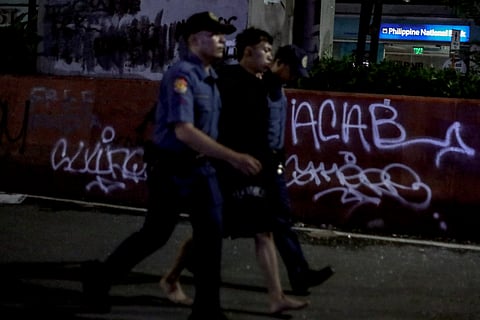 IN PHOTOS: Various progressive groups from different sectors marched down from the pilot rally area in Luneta to Mendiola Peace Arch to protest the irregularities and anomalies in governance on Sunday, 21 September, 2025. Tensions that turned into a violent dispersal follows as a truck container and police barricade restricted protesters from crossing Ayala Bridge that caused the truck and a motorcycle to be set on fire.
In Mendiola, a series of stampedes, tear gas explosions, and riot with the police were also seen till night as protesters threw solid objects to resist with the police barricade. Disrupting sounds were also heard playing through the city's speakers.
Some attendees involved in the protest were arrested by authorities.|Aram Lascano