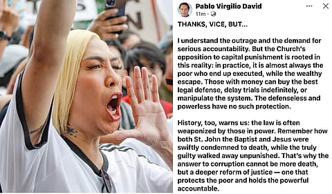 CBCP President Reacts on Vice Gandas trending message at Trillion Peso March
