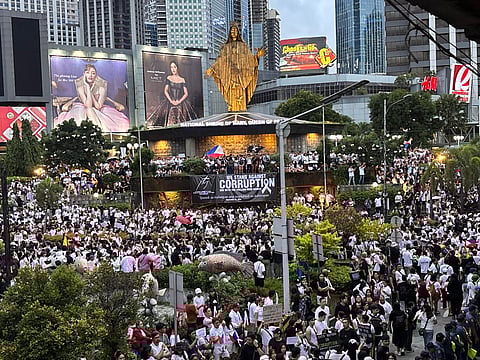 Thousands of citizens show their rage by means of a peaceful rally at the EDS Shrine on Sunday.