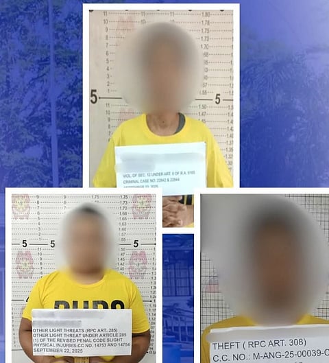 BATAAN ARRESTS | Suspects arrested by the Bataan Police on September 22, 2025. Charges include drug offenses (RA 9165), Other Light Threats (RPC Art. 285), and Theft (RPC Art. 308).| Franco Regala