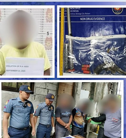 GUNS SEIZED |Balanga police showcase seized firearms, including an improvised shotgun, after arresting a gun-law violator in Tenejero on September 23, 2025. The search warrant operation highlights Bataan PPO's commitment to enforcing RA 10591 and curbing illegal weapons.| Franco Regala