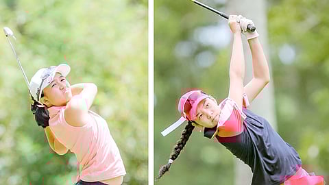 RAFA Anciano (left) of North and Tashanah Balangauan of South aim to lead their respective teams in the girls’ premier 15–18 division of the upcoming JPGT Elite Junior Finals at The Country Club in Sta. Rosa City.