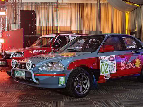 RALLY-INSPIRED vehicles on display during the launch of the Shell Helix Auto Mekaniko Champions 2025.