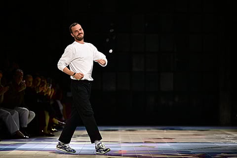 Designer Matthieu Blazy walks the runway of the Bottega Veneta show during the Milan Fashion Week Womenswear Spring/Summer 2024 on September 23, 2023 in Milan.