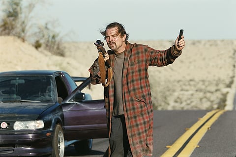 LEONARDO Di Caprio in a scene in ‘One Battle After Another’