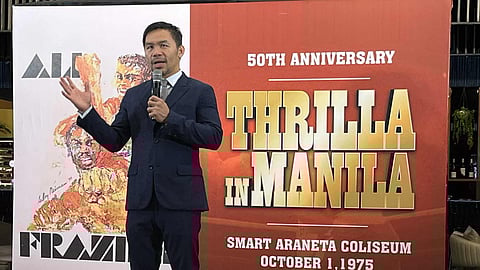 MANNY Pacquiao will spearhead the golden celebration of the ‘Thrilla in Manila’ on 29 October at the Smart Araneta Coliseum.