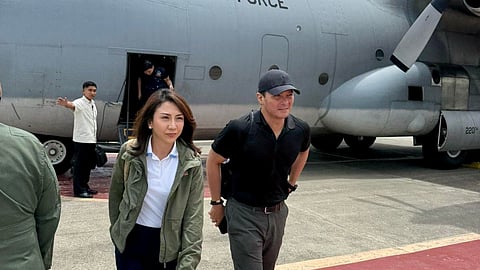 Tourism Secretary Christina Garcia Frasco and her husband, Cebu Representative Duke Frasco, arrived in Cebu on Wednesday after the deadly quake that hit their province, Tuesday night, killing more than 60 people.