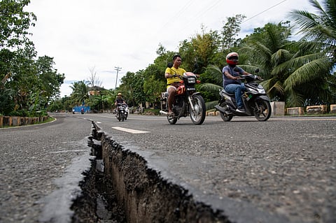 Following the 6.9 magnitude earthquake that jolted Cebu Tuesday night, cracks are already seen along a major highway in Tabogon town. The temblor has claimed almost over 50 lives and destroyed infrastructures especially in Bogo City.
