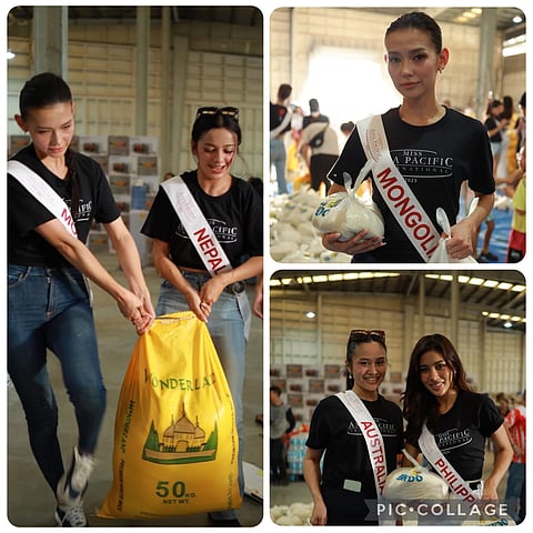 Candidates of Miss Asia Pacific repacking basic needs for Cebuanos