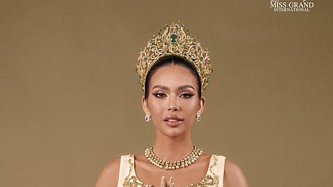 The latest version of the Golden Crown of Miss Grand International