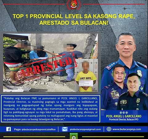 RAPE ARREST | In a coordinated operation, Bulacan authorities have arrested a high-priority suspect wanted for statutory rape, underscoring their commitment to community safety.| Franco Regala