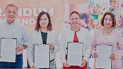 THE MoU was signed among (from left) Animation Council of the Philippines chairperson Juan Miguel del Rosario, ACPI president Marlyn Montano, DTI-Competitiveness and Innovation Group Assistant Secretary and Supervising head Nylah Rizza Bautista, and DTI-Philippine Creative Industries Development Secretariat acting executive director Lilian Salonga.