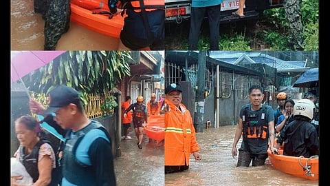 BAYANIHAN HEROES | Dedicated personnel exemplify "Bayanihan," ensuring community safety during flood relief operations in Mariveles, Bataan, October 3, 2025. | Franco Regala