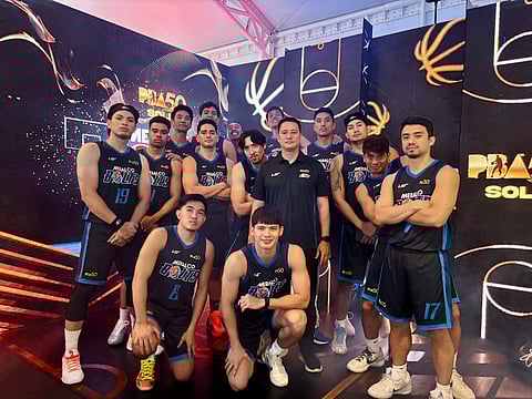 The Meralco Bolts marks its 15th year milestone with the launch of its new logo that symbolizes the members’ recharged commitment to excellence. Seen in photo are (first row from left) Kurt Reyson, CJ Cansino, (second row from left) Bong Quinto, Aaron Black, Chris Banchero, Cliff Hodge, Coach Luigi Trillo, Raymar Jose, Jansen Rios, Anjo Caram, (third row from left) Allein Maliksi, Brandon Bates, Chris Newsome, Raymond Almazan and Kyle Pascual.