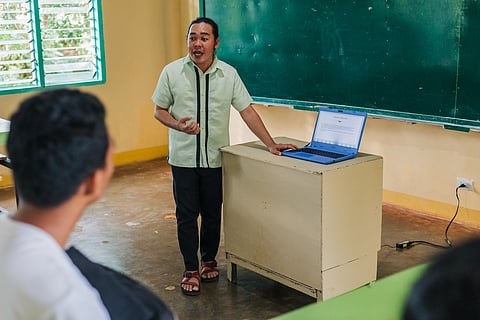 Once a student of Eugenia M. Quintela Memorial High School in Vinzons, Camarines Norte, Jonel Elnar is now a teacher, inspiring a new generation of empowered students.