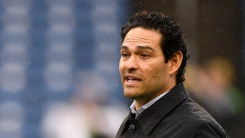 TV Announcer and former NFL quarterback Mark Sanchez on the field prior to the game between the Los Angeles Rams and Seattle Seahawks at Lumen Field on January 08, 2023 in Seattle, Washington.