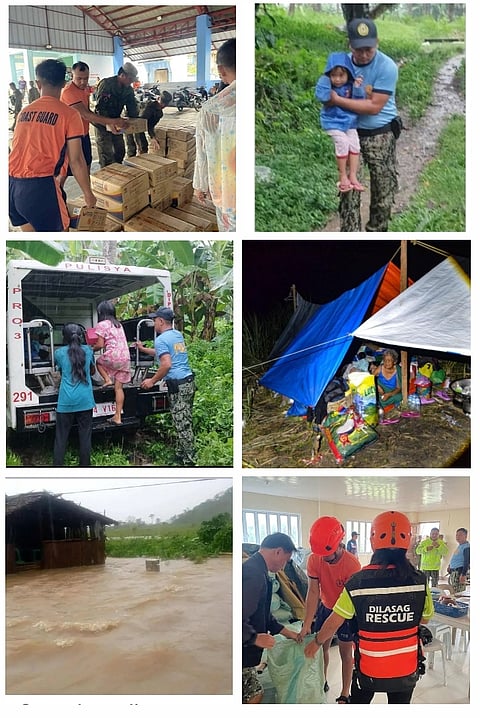 BAYANIHAN SPIRIT | In the wake of Typhoon Paolo, provincial offices, police, and coast guards of Aurora and Bataan unite, embodying the true spirit of bayanihan in relief efforts. | Franco Regala