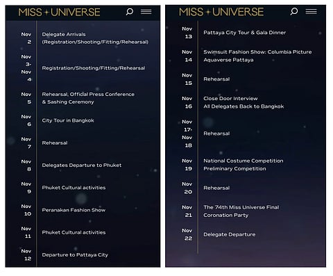2025 Miss Universe reveals full Pageant Schedule