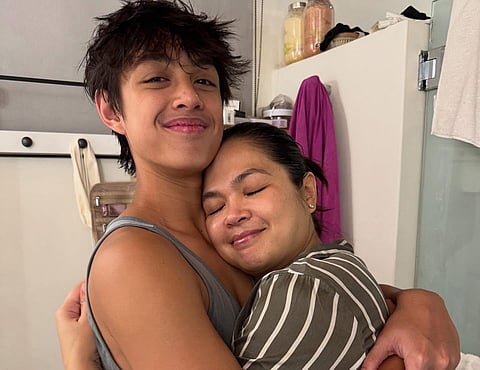 Judy Ann Santos Agoncillo with son Lucho