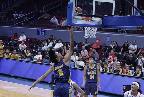 ALLAN Laurenaria sinks the go-ahead layup that lifted the JRU Heavy Bombers to a 67-66 win over the San Beda Red Lions in the NCAA Season 101 men’s basketball tournament on Friday at the Mall of Asia Arena.