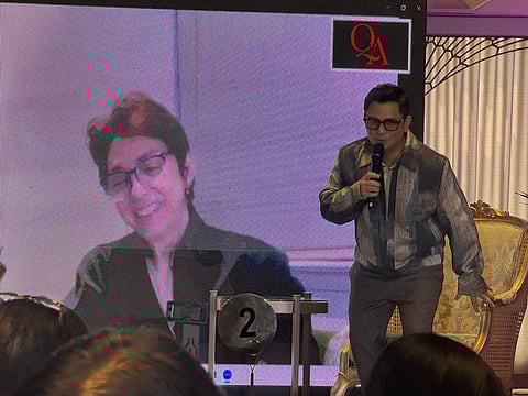 Ogie Alcasid and Odette Quesada (via zoom) answers questions from the media