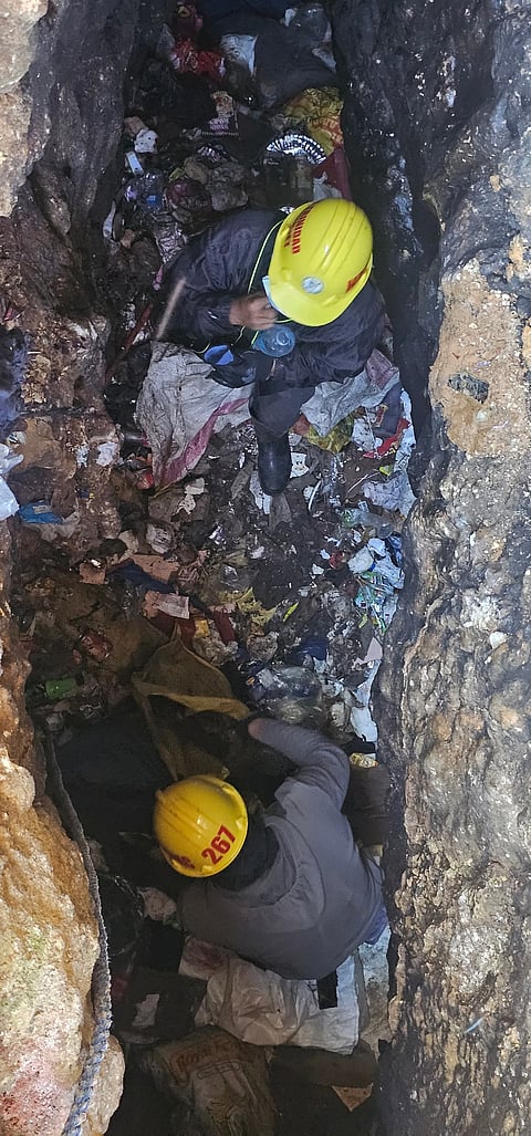 80 sacks of garbage were collected from the natural sinkhole at Piripin Bato at Pico, La Trinidad, Benguet. Said clogging of sinkhole was seen as one of the causes of the flooding of the town especially during the rainy season.