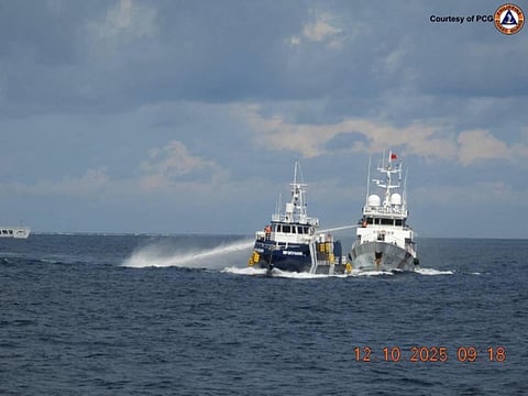 A BFAR vessel was shot with a water cannon by a Chinese vessel in Pag-Asa Island on Sunday.