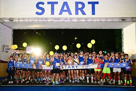 AROUND 4,000 runners compete in the PCSO Charity Run half-marathon event on Sunday morning at the Ayala Triangle Gardens in Makati City.