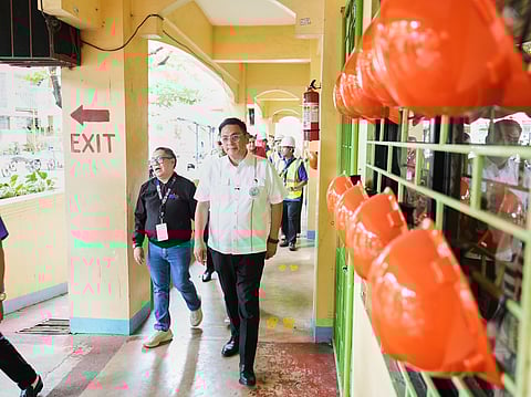 Biazon inspects schools for earthquake safety