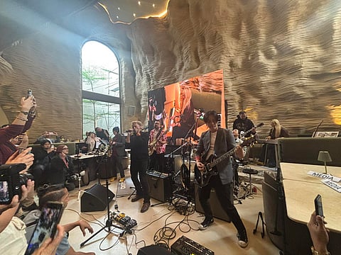 Filipino band Spongecola performs during the Casio and Lyric partnership in Quezon City on Tuesday, 14 October | Gabriela Baron