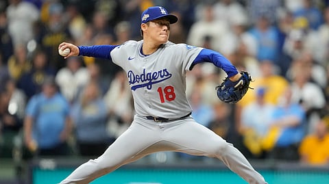 YOSHINOBU Yamamoto delivers a pitching masterpiece to lift the Los Angeles Dodgers to a 5-1 win over the Milwaukee Brewers in the playoffs of Major League Baseball.