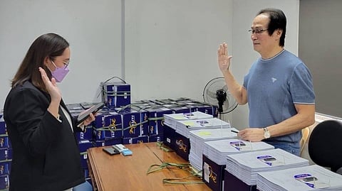 Businessman Charlie ‘Atong’ Ang files his counter-affidavit at the Department of Justice on Friday as he continues denying his involvement in the missing sabungeros’ case.