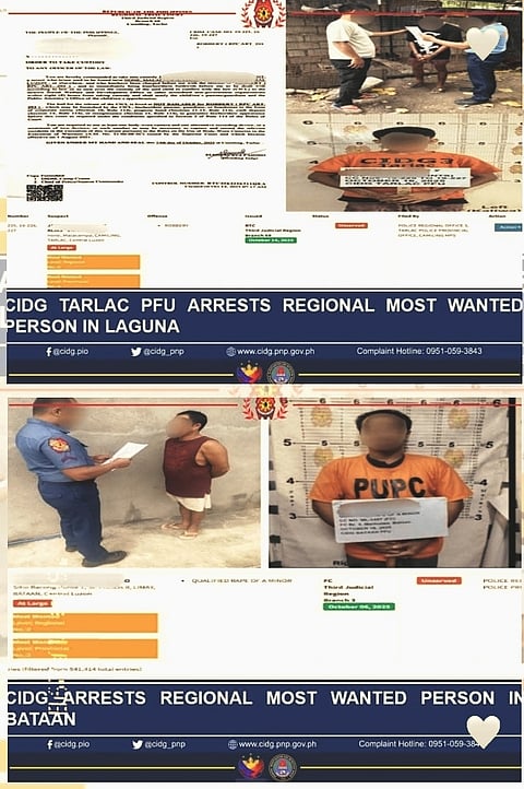 MOST WANTED | CIDG's successful operations led to the capture of suspects wanted for robbery and qualified rape of a minor.