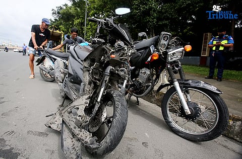 Metropolitan Manila Development Authority MMDA enforcers respond to a road rage incident involving a SUV run over into the motorcycles which injured more than 10 riders and one on a critical condition brought to the nearest hospital, along Commonwealth Avenue in Quezon City on Friday, 17 October 2025.