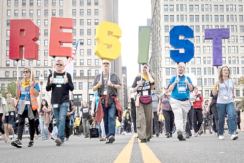 Crownless in Chicago Thousands march through Chicago’s avenues for the second ‘No Kings’ protest against the Trump administration, echoing from coast to coast in that supposed bastion of democracy, America.
