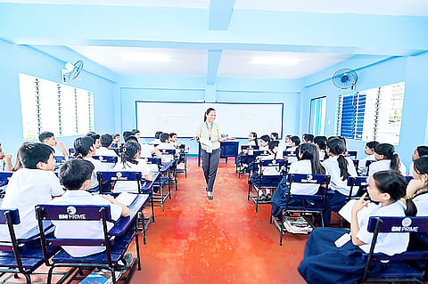 WIDER classrooms of the SM school building mean no more cramped classes and teachers can explore better teaching methods.