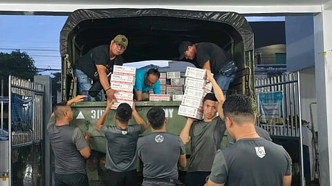 Members of the Philippine National Police, Armed Forces of the Philippines and local government units are joining the Department of Social Welfare and Development to distribute relief goods to residents of Roxas City following the onslaught of typhoon ‘Ramil.’