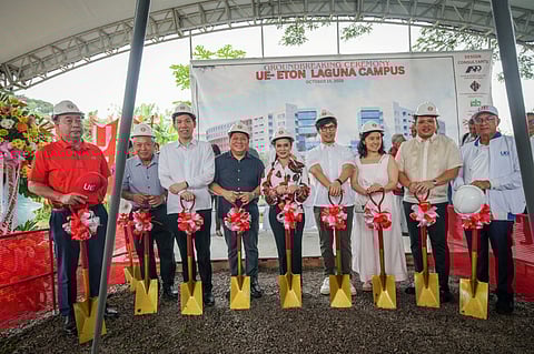 The groundbreaking ceremony was attended by the executives of Eton Properties led Eton President and CEO Kyle C. Tan (4th from R) and Lucio Tan Group Director Karlu Tan-Say (3rd from R). From the UE executives were UE Vice Chairman David O. Chua and UE President Zosimo M. Battad; Together with the local government unit led by Santa Rosa City Mayor Hon. Arlene B. Arcillas (5th from R); Cabuyao Hon. Mayor Dennis Felipe Hain (2nd from R); and Santa Rosa Congressman Hon. Roy Gonzales (5th from R).