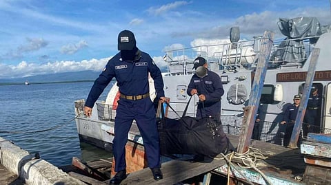 Members of the Philippine Drug Enforcement Agency-Palawan Provincial Office turn over at least 32 packs of suspected high-grade marijuana which was seized by the Western Naval Command during an operation at the West Philippine Sea last 17 October 2025.