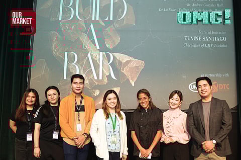 CMV Txokolat Chocolatier Elaine Santiago with t h e event h o s t